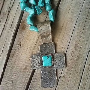 Cross Necklace and Earrings Set NWOT